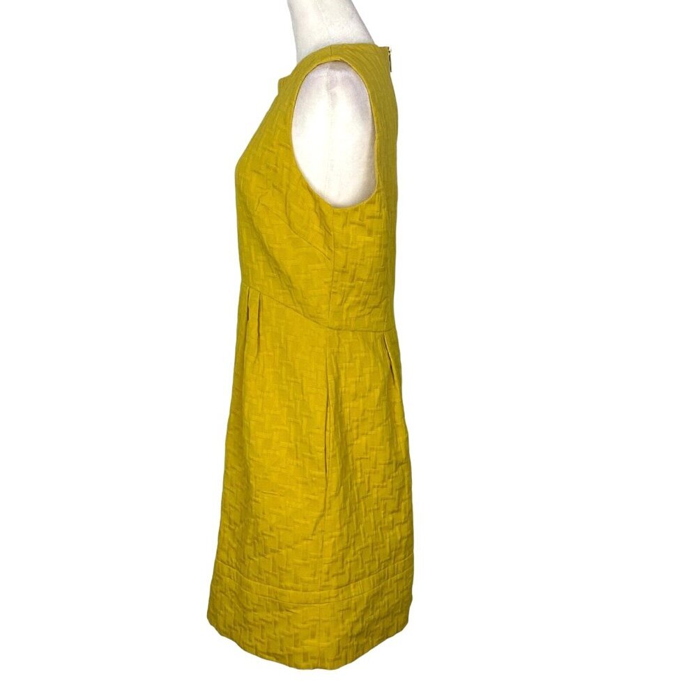 ELIZA J Women Sleeveless Knee Length Dress Zip Back Lined Sz 12 Yellow 66-16 - Picture 6 of 13